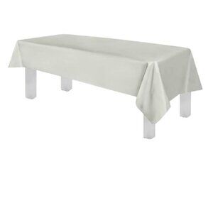 Grandipity Light Grey 12 Pack Premium Disposable Plastic Tablecloth 54" x 108"
